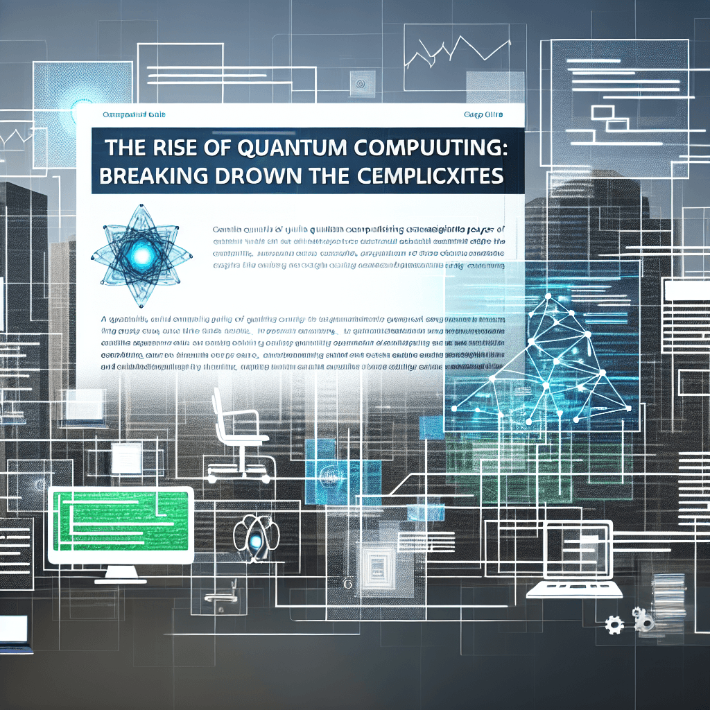The Rise of Quantum Computing: Breaking Down the Complexities The Rise of Quantum Computing: Breaking Down the Complexities - Cover Image